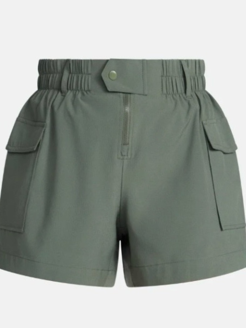 Plus size Utility Pocket Shorts in Olive Green Avia Women's Outdoor Ripstop